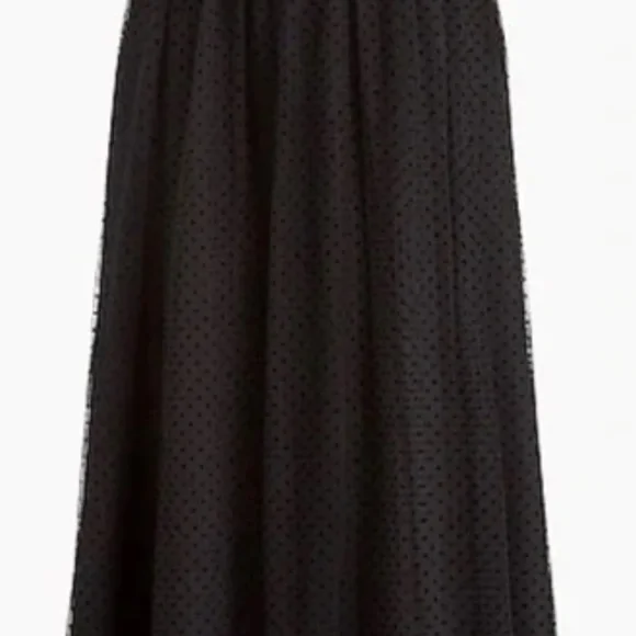 J. Crew Skirts J Crew Black Tulle Skirt With Dots Poshmark